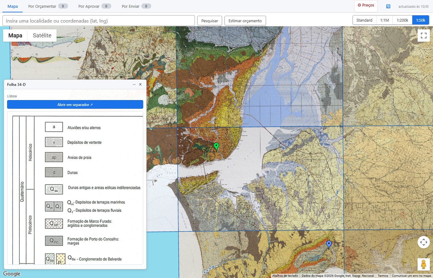 Borehole Map & Quoting Engine